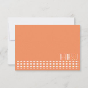 Mini Polka Dots Thank You Note (Orange) Card
