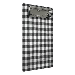 Mini Porte-bloc à damiers Plaid Noir Et Blanc