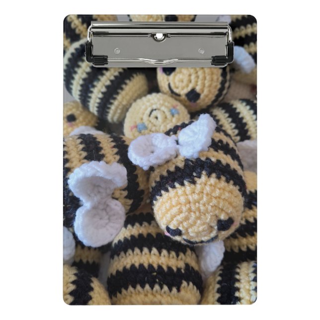 Mini Porte-bloc Abeilles d'Amigurumi (Devant)