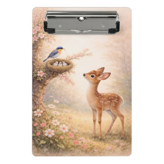 Mini Porte-bloc Aesthetic Floral Nature Clipboard | Soft Pastel 