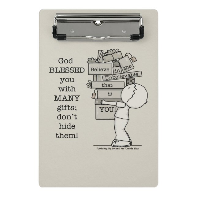 Mini Porte-bloc Afficher vos cadeaux (Devant)