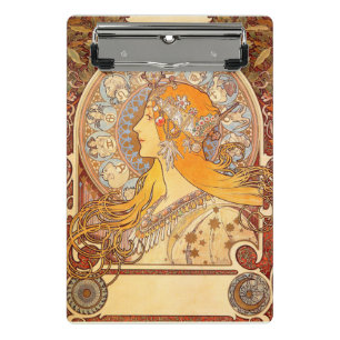 Mini Porte-bloc Alfonse Mucha Zodiac Art nouveau femme