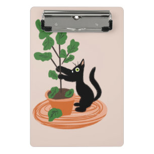 Mini Porte-bloc Amusant Chat Fig Tree Poted Plante plan à main des