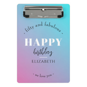 Mini Porte-bloc Anniversaire Design minimaliste aux couleurs paste