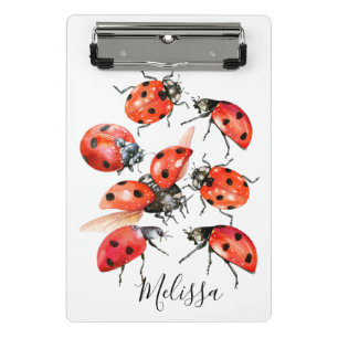 Mini Porte-bloc Aquarelle rouge et noire Ladybug