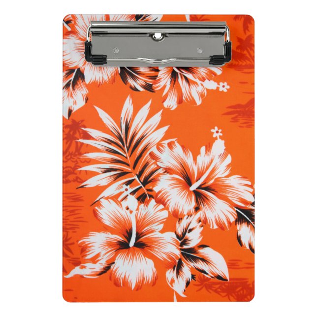 Mini Porte-bloc Arrière - plan hawaïen de fleur de ketmie (Devant)