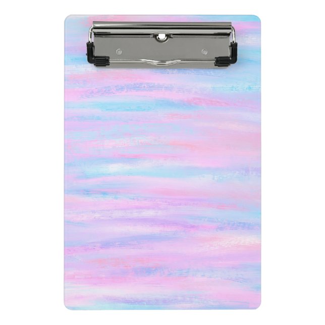 Mini Porte-bloc Bandes Peintes Turquoise Rose violet (Devant)