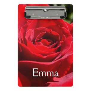 Mini Porte-bloc Belle Fleur Rose Rouge Clair Floral