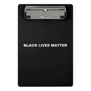 Mini Porte-bloc Black Lives Matt noir et blanc texte minimaliste