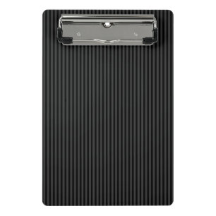 Mini Porte-bloc Black & Smoky Black Narrow Vertical Stripes