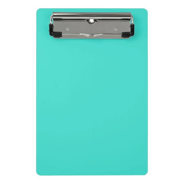 Mini Porte-bloc Bleu Turquoise solide (Devant)