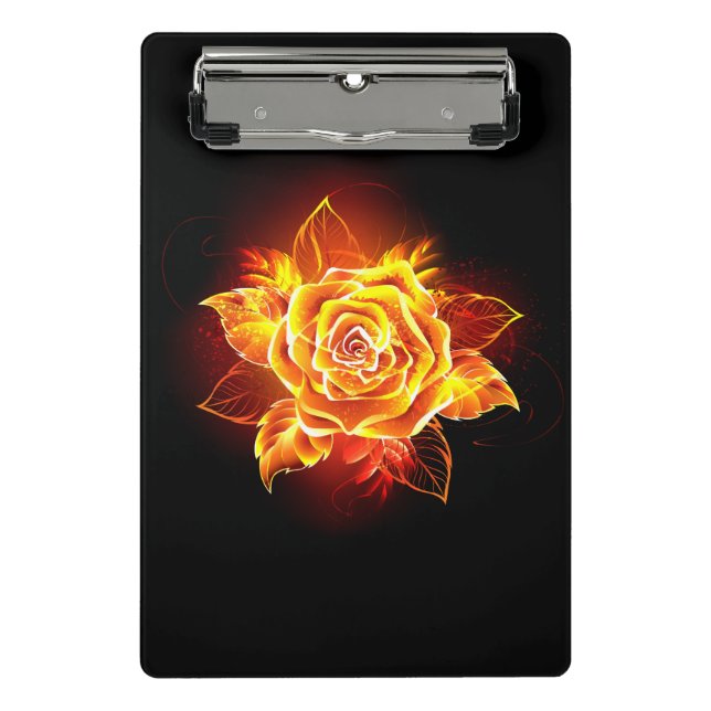Mini Porte-bloc Blooming Fire Rose (Devant)