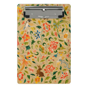 Mini Porte-bloc Broderie animale vintage en crewel : Tapisserie an