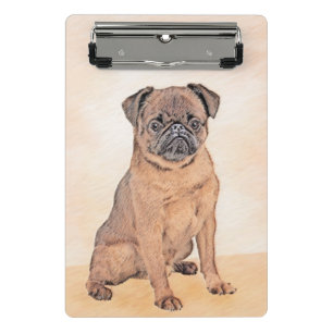 Mini Porte-bloc Bruxelles Griffon Smooth Painting Original Chien A