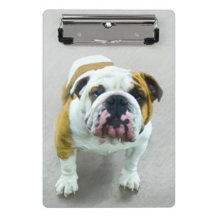 Mini Porte-bloc Bulldog Painting - Joli art original chien