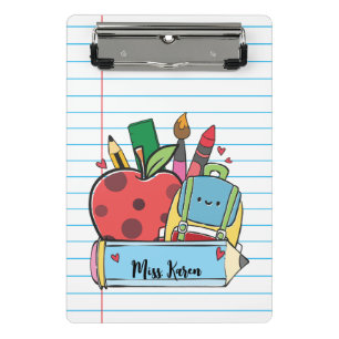 Mini Porte-bloc Cadeau personnalisé de professeur mignon Salle de