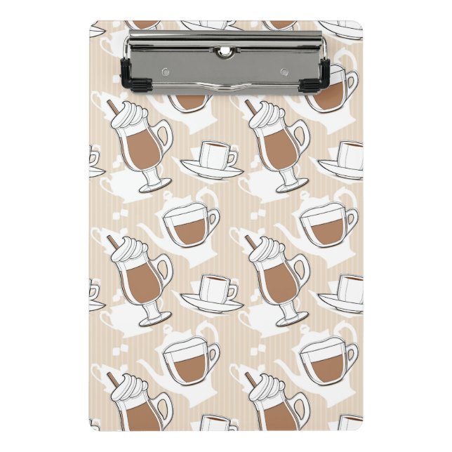 Mini Porte-bloc Café, motif doux (Devant)