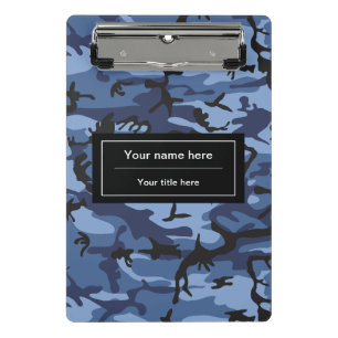 Mini Porte-bloc Camo Navy, camouflage bleu, Militaire, Armée