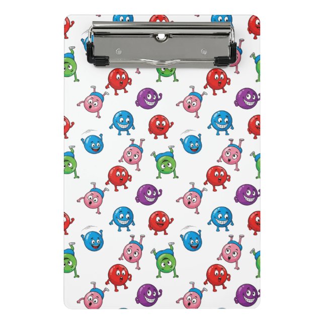 Mini Porte-bloc Caractères circulaires colorés (Devant)