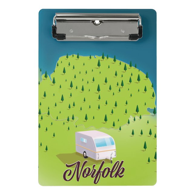 Mini Porte-bloc Carnet de carte de Norfolk Caravan (Devant)