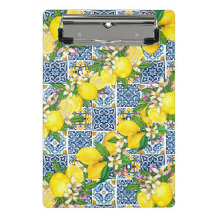 Mini Porte-bloc Carrelage méditerranéen clair Sicilien Citrus Lemo