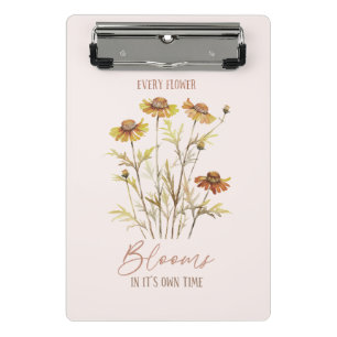 Mini Porte-bloc Chaque fleur fleurit dans son propre temps -Floral