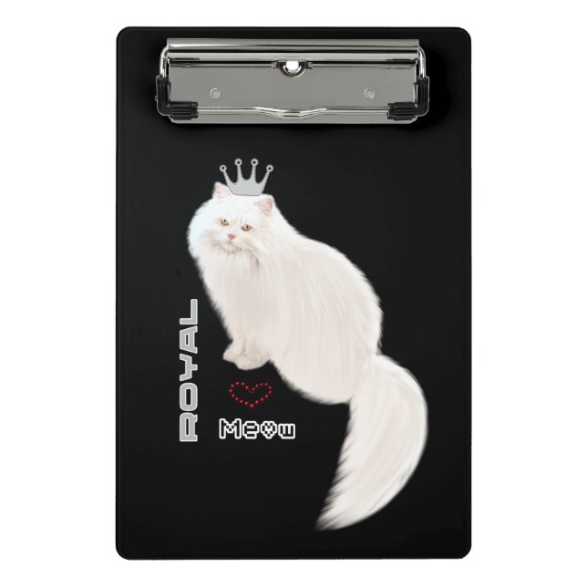 Mini Porte-bloc chat blanc (Devant)