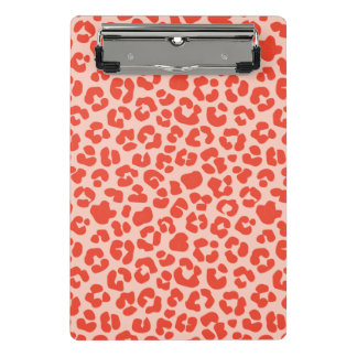 Mini Porte-bloc Cheetah Motif imprimé rouge