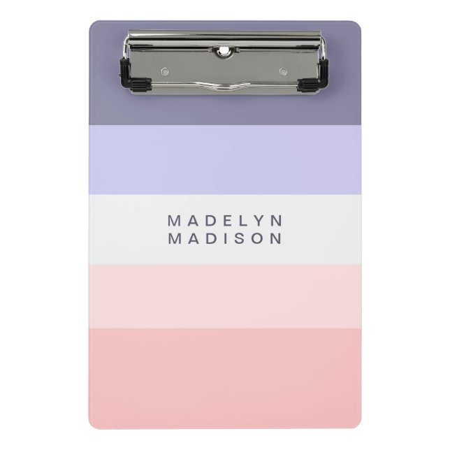 Mini Porte-bloc Colorbloc Peach Horizontal Stripe et Purple (Devant)