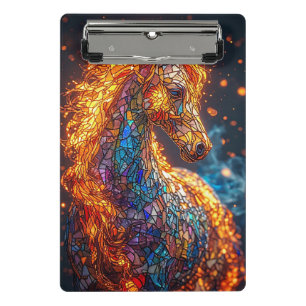 Mini Porte-bloc Conception de cheval en verre coloré