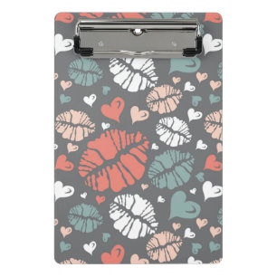 Mini Porte-bloc Copie de baiser et motif de coeur