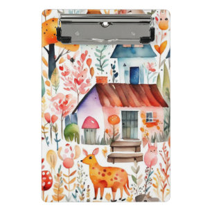 Mini Porte-bloc Cottage noyau floral de campagne animaux maisons