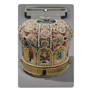 Mini Porte-bloc Couronne de mitre réglée avec des perles et de