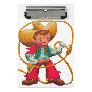 Mini Porte-bloc Cowboy Retro Boy Child Cute Western