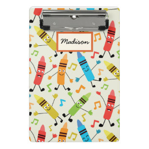 Mini Porte-bloc Crayons Dansants Drôles Avec Notes De Musique Pers