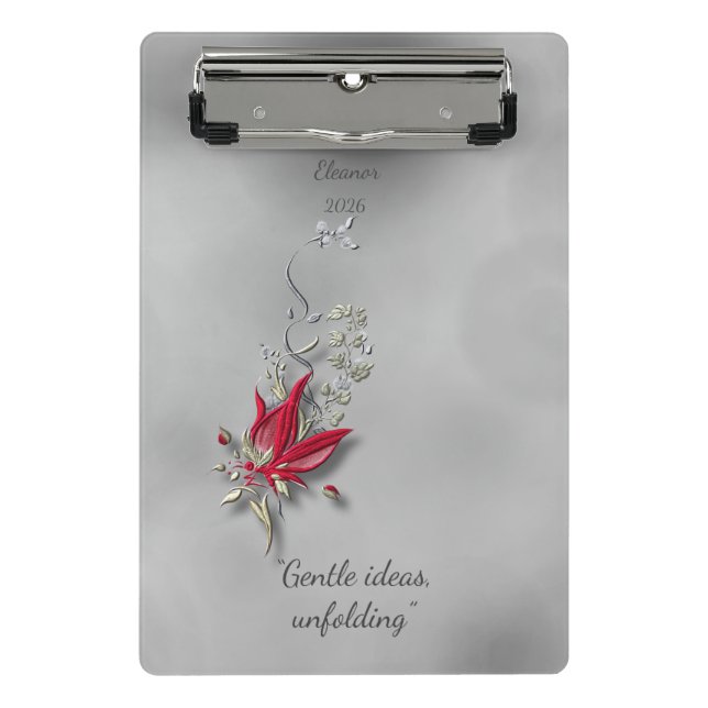 Mini Porte-bloc 	Crimson Butterfly Bloom mini clipboard  (Devant)