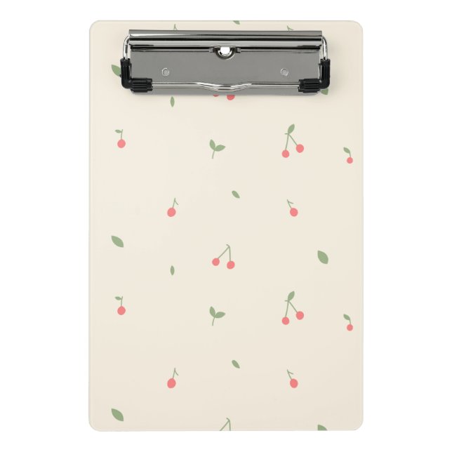 Mini Porte-bloc Cute Cherry Pattern – Minimal Fruit Aesthetic (Devant)