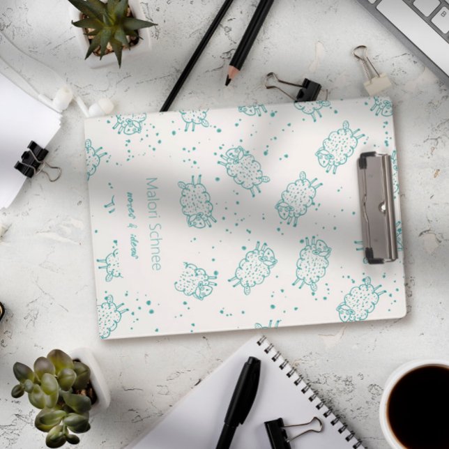 Mini Porte-bloc Cute Sheep – Whimsical Seamless Pattern (Créateur téléchargé)