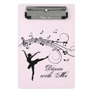 Mini Porte-bloc Danse Extraordinaire Ballerina avec musique rose