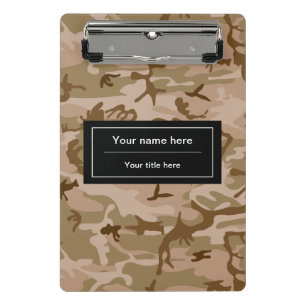 Mini Porte-bloc Dessert Camouflage, Camo Marron, Militaire, Armée