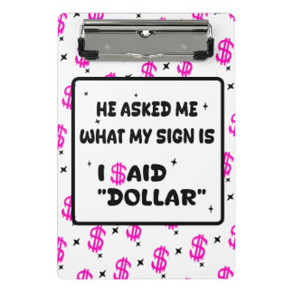 Mini Porte-bloc Dollar Is My Sign – Hot Pink Hustle Design