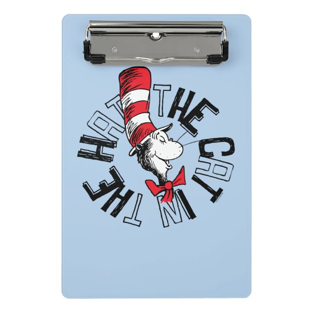 Mini Porte-bloc Dr Seuss | Chat dans l'art rond Casquette (Devant)