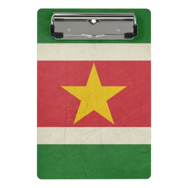 Mini Porte-bloc Drapeau grunge d'État souverain du Surinam (Devant)