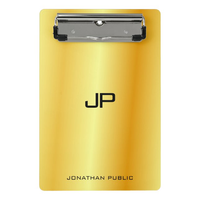 Mini Porte-bloc Elégant Monogramme Modèle moderne sur mesure (Devant)