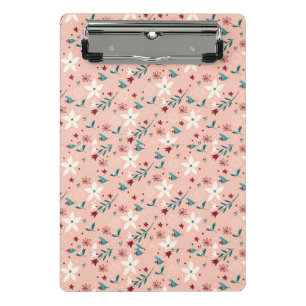 Mini Porte-bloc Élégant Motif Floral rose