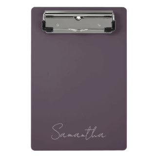 Mini Porte-bloc Élégant Nom Personnalisé Violet Taupe