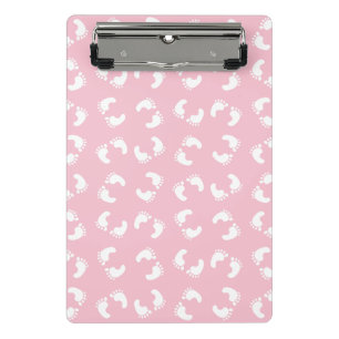 Mini Porte-bloc Empreintes Bébé, Pied Bébé, Marches, Fille Rose
