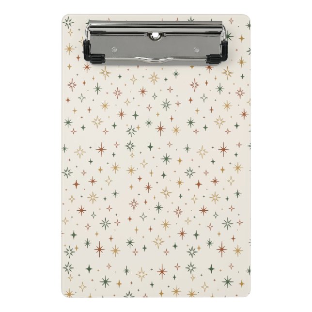 Mini Porte-bloc Étoiles de Noël et motif scintillant (Devant)