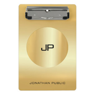 Mini Porte-bloc Faux Gold Moderne Élégant Modèle monogramme