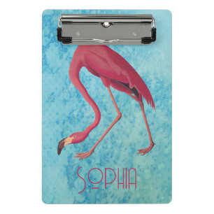 Mini Porte-bloc Flamant rose rose vintage